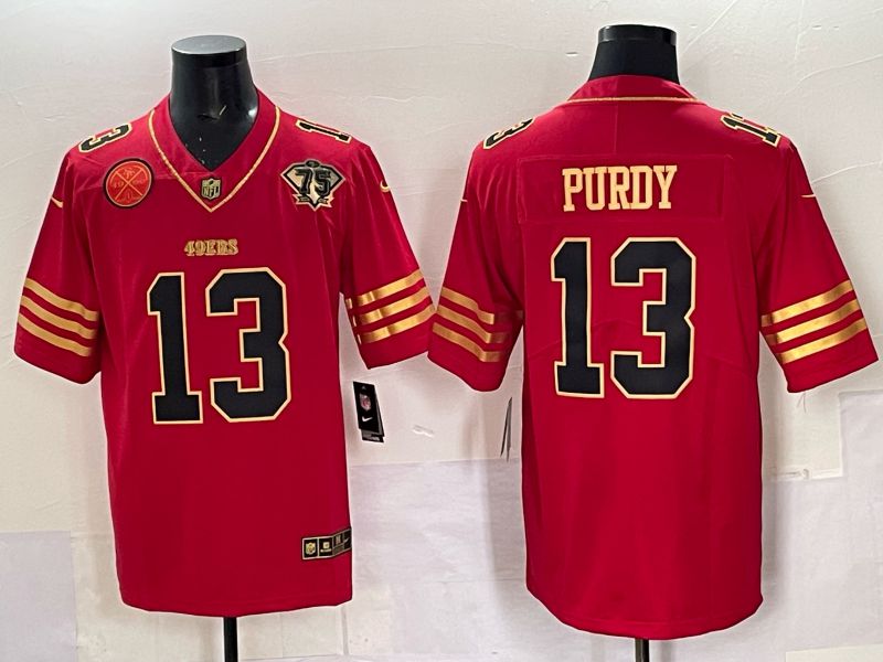 Men Nike San Francisco 49ers 13 Purdy red Limited NFL 2025 Jersey 0059
